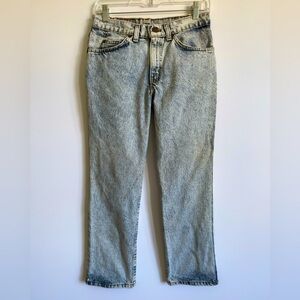 Rare Orange Tag Vintage Acid Wash Bootcut Levis - sz Waist 30” x Length 26”